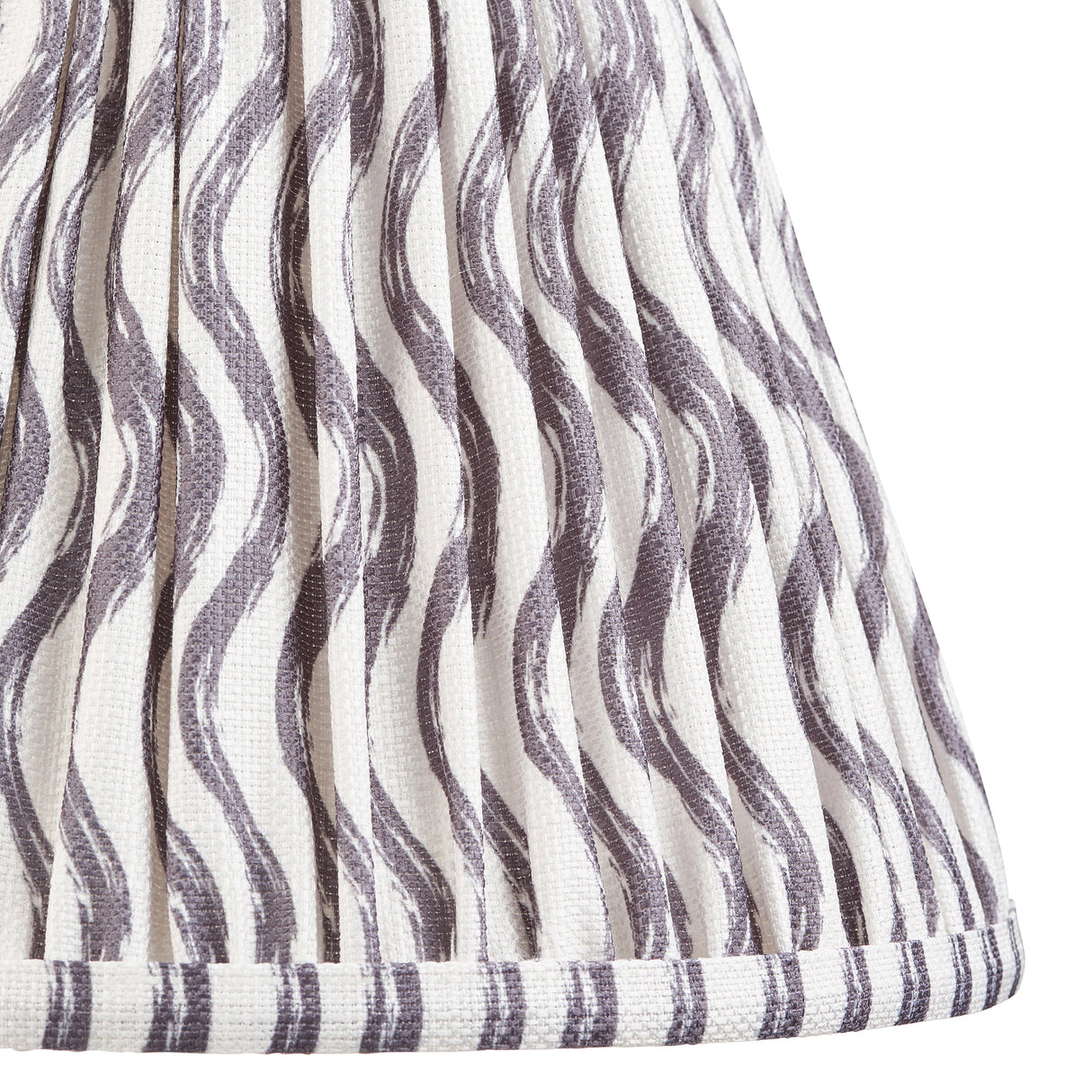Ripple 25cm Tapered Shade - Pearl Grey Ripple - Comet Lighting