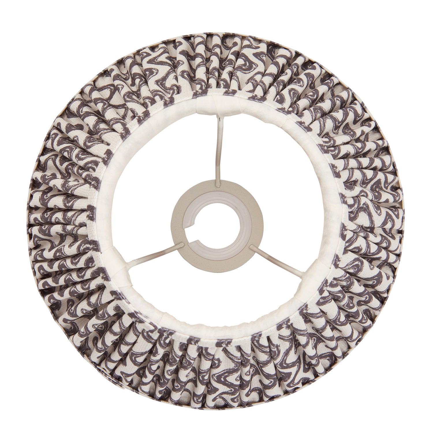 Ripple 25cm Tapered Shade - Pearl Grey Ripple - Comet Lighting