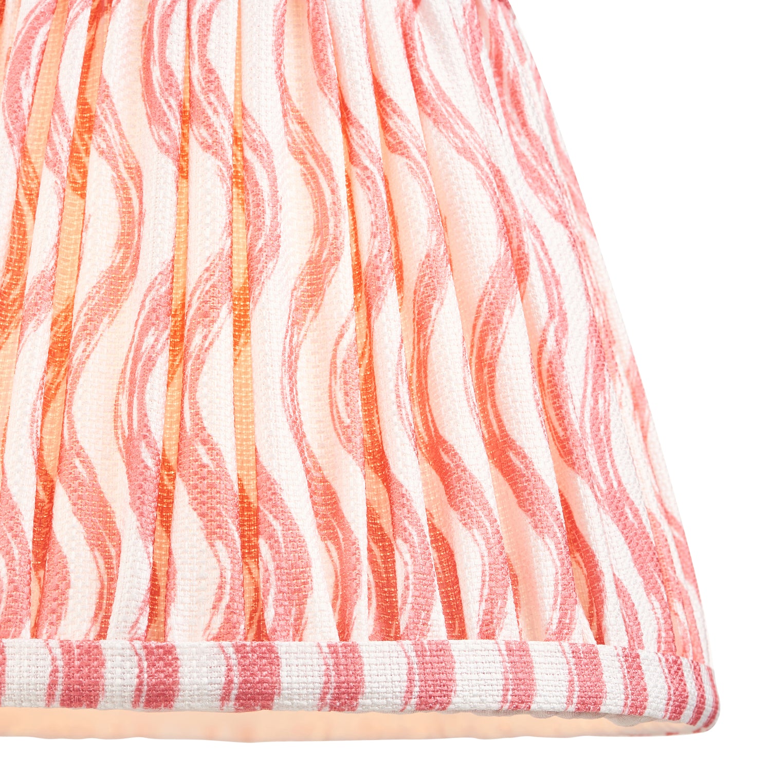 Ripple 20cm Tapered Shade - Coral Pink Ripple - Comet Lighting