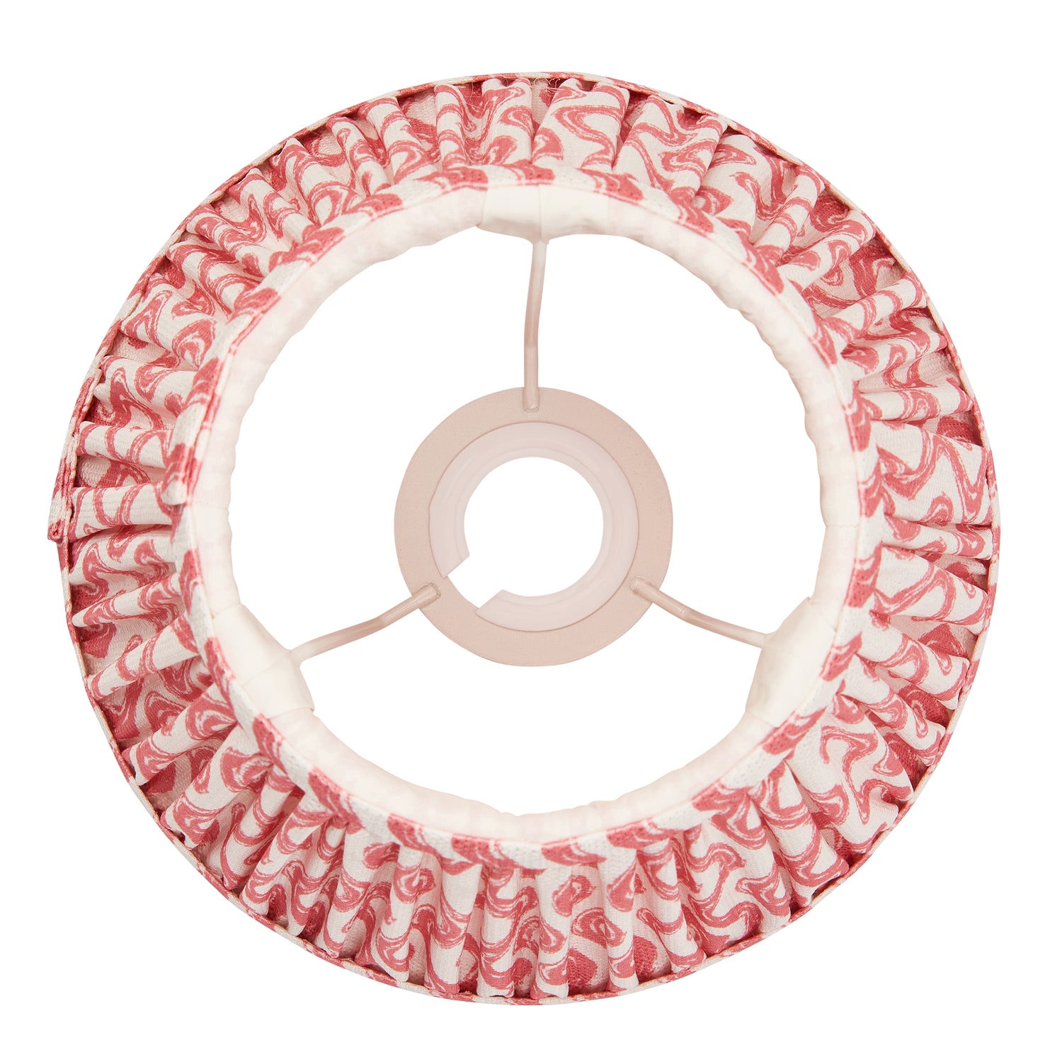 Ripple 20cm Tapered Shade - Coral Pink Ripple - Comet Lighting