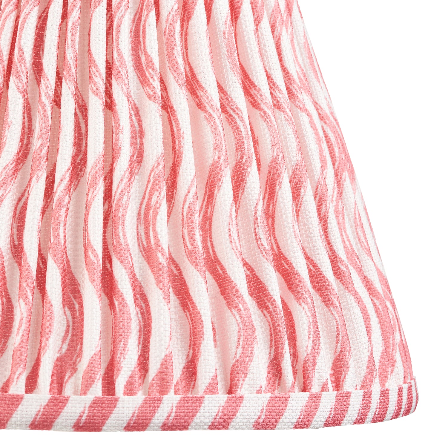 Ripple 25cm Tapered Shade - Coral Pink Ripple - Comet Lighting