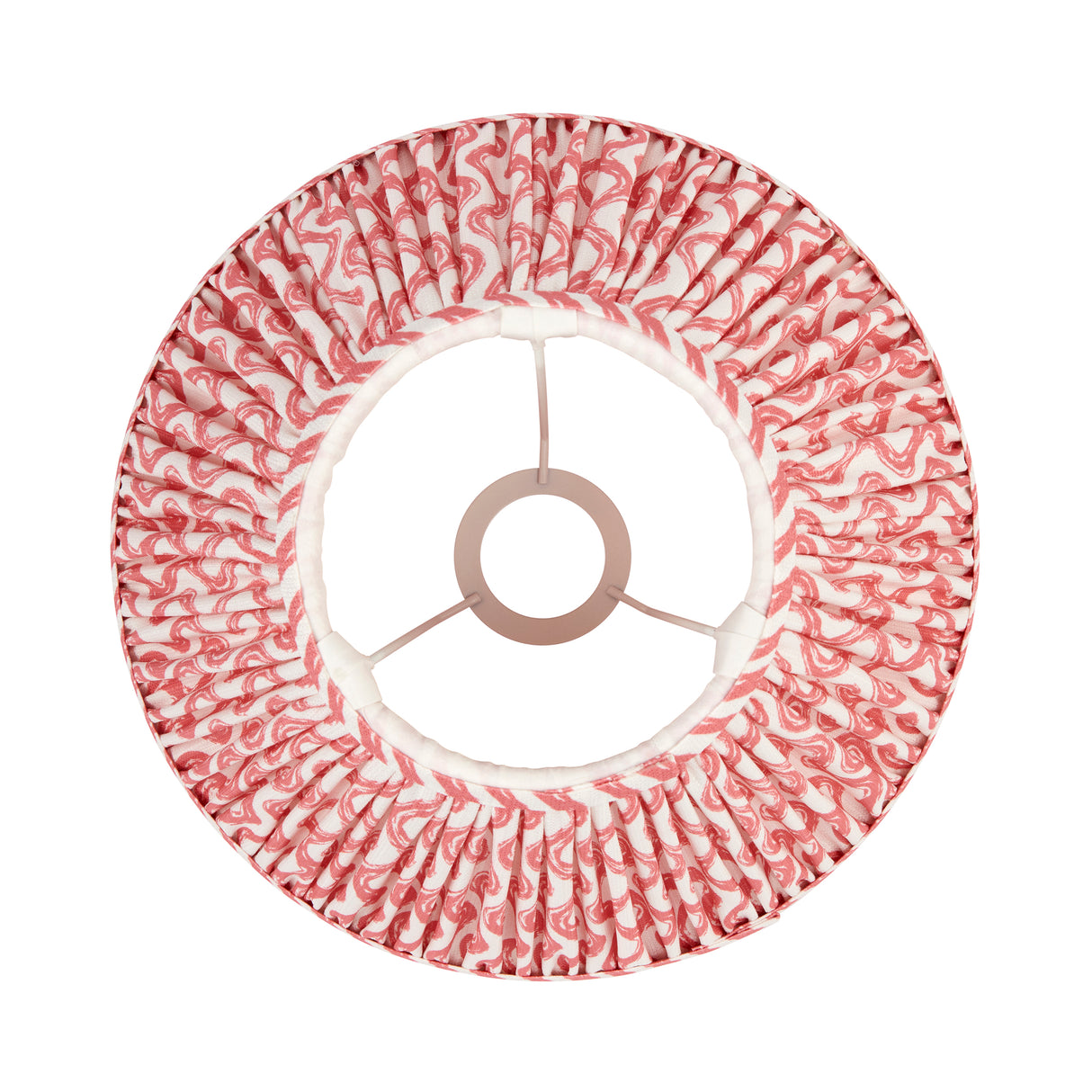 Ripple 30cm Tapered Shade - Coral Pink Ripple - Comet Lighting