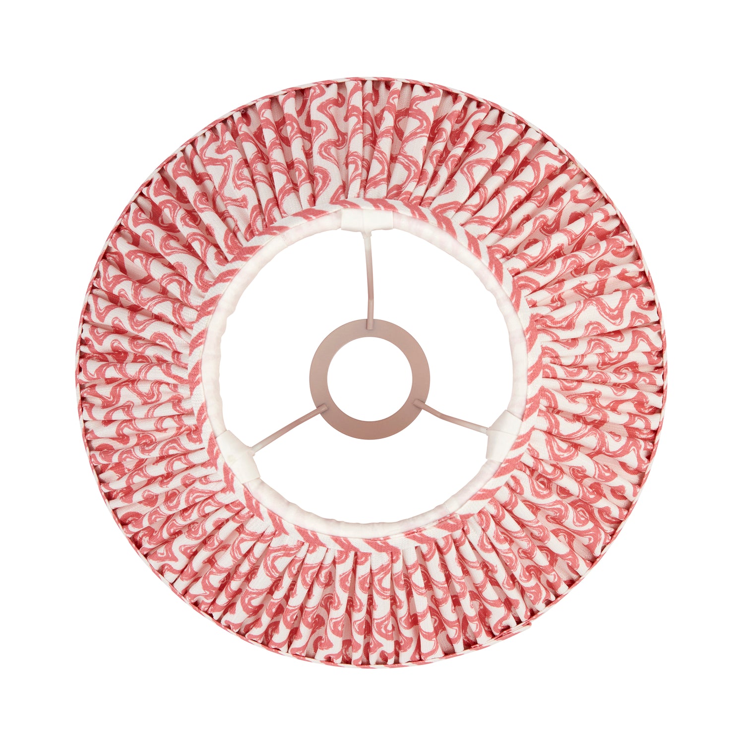 Ripple 30cm Tapered Shade - Coral Pink Ripple - Comet Lighting