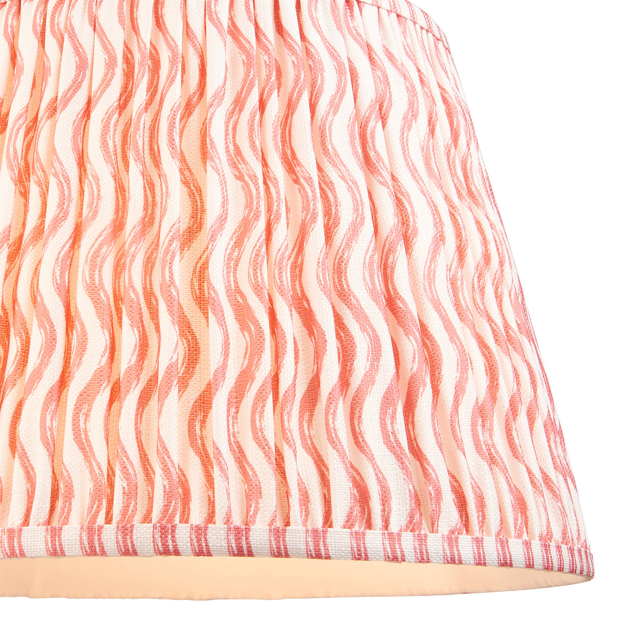 Ripple 40cm Tapered Shade - Coral Pink Ripple - Comet Lighting