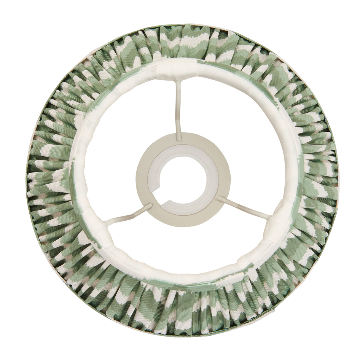 Zigzag 20cm Tapered Shade - Cotswold Green Zigzag - Comet Lighting