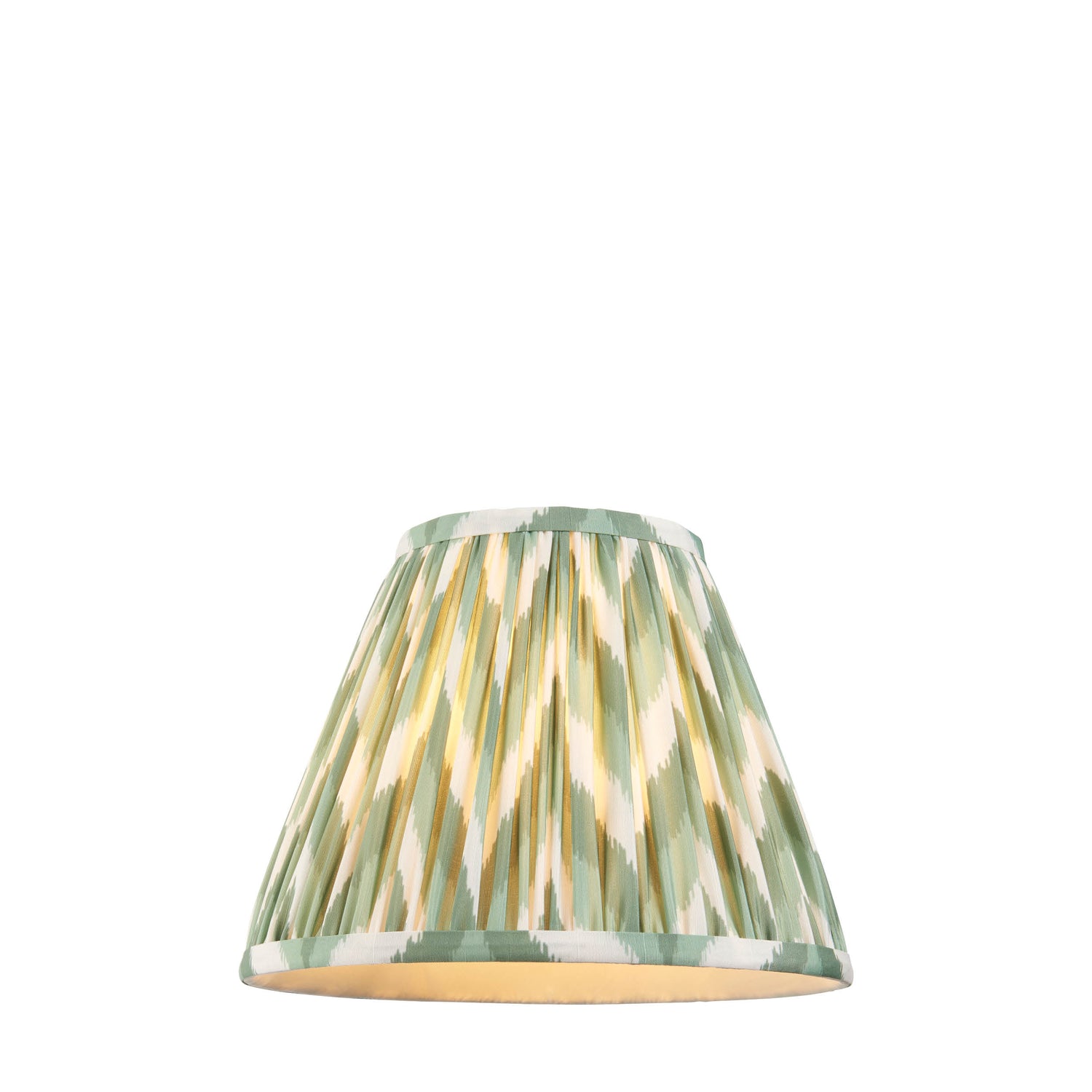 Zigzag 25cm Tapered Shade - Cotswold Green Zigzag - Comet Lighting