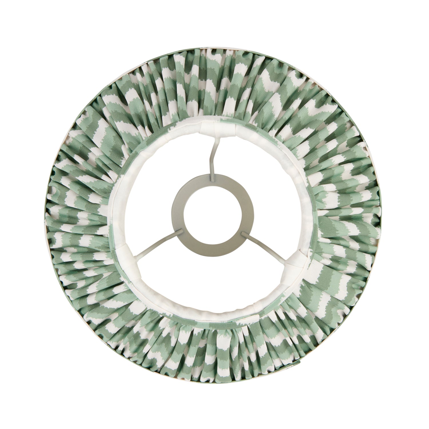 Zigzag 25cm Tapered Shade - Cotswold Green Zigzag - Comet Lighting