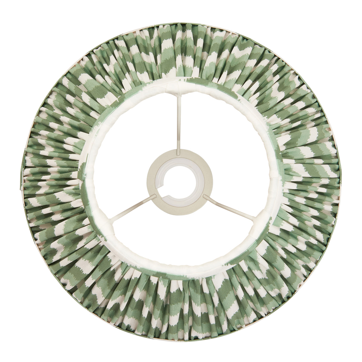 Zigzag 30cm Tapered Shade - Cotswold Green Zigzag - Comet Lighting