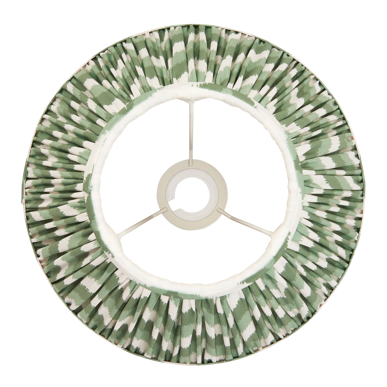 Zigzag 30cm Tapered Shade - Cotswold Green Zigzag - Comet Lighting