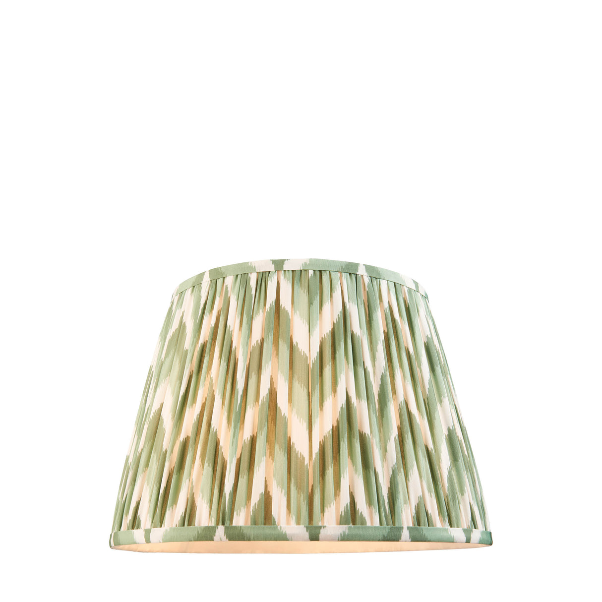 Zigzag 35cm Tapered Shade - Cotswold Green Zigzag - Comet Lighting