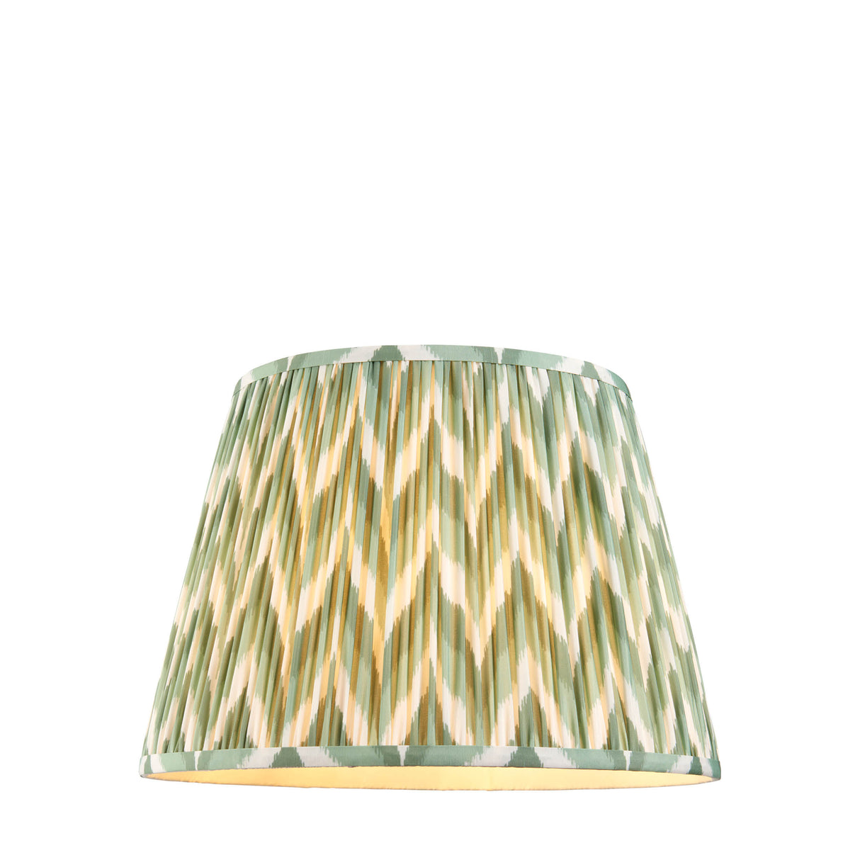 Zigzag 40cm Tapered Shade - Cotswold Green Zigzag - Comet Lighting