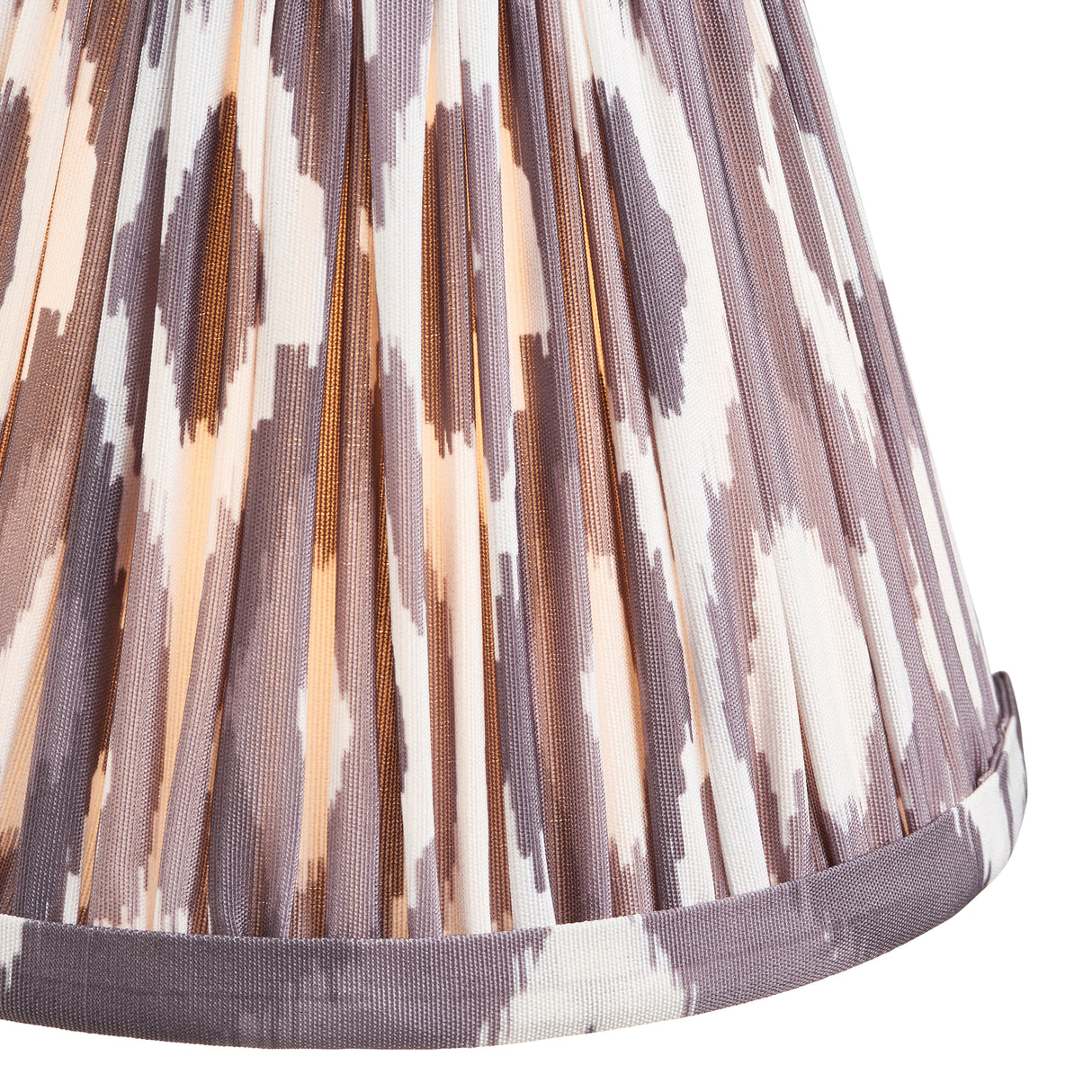 Ikat 16cm Tapered Shade -Pearl Grey Ikat - Comet Lighting