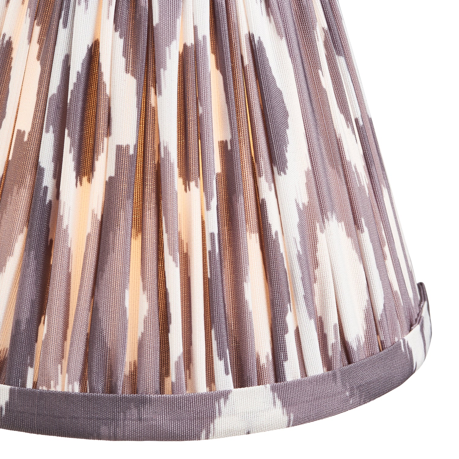 Ikat 16cm Tapered Shade -Pearl Grey Ikat - Comet Lighting