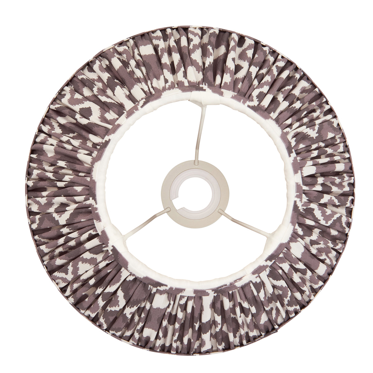 Ikat 30cm Tapered Shade - Pearl Grey Ikat - Comet Lighting