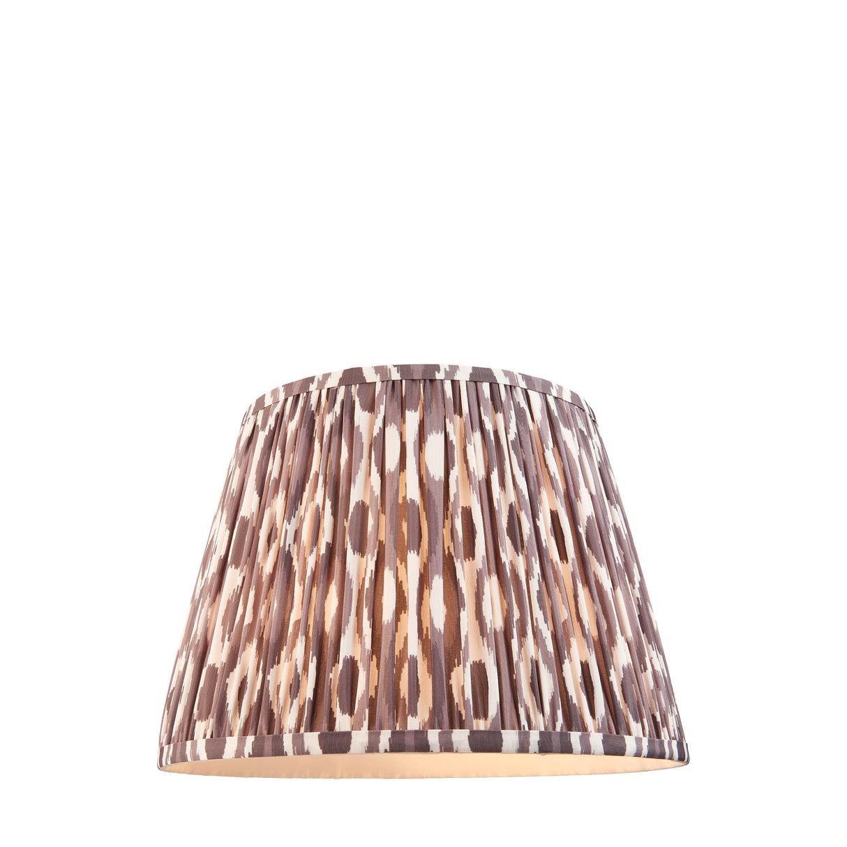 Ikat 35cm Tapered Shade - Pearl Grey Ikat - Comet Lighting