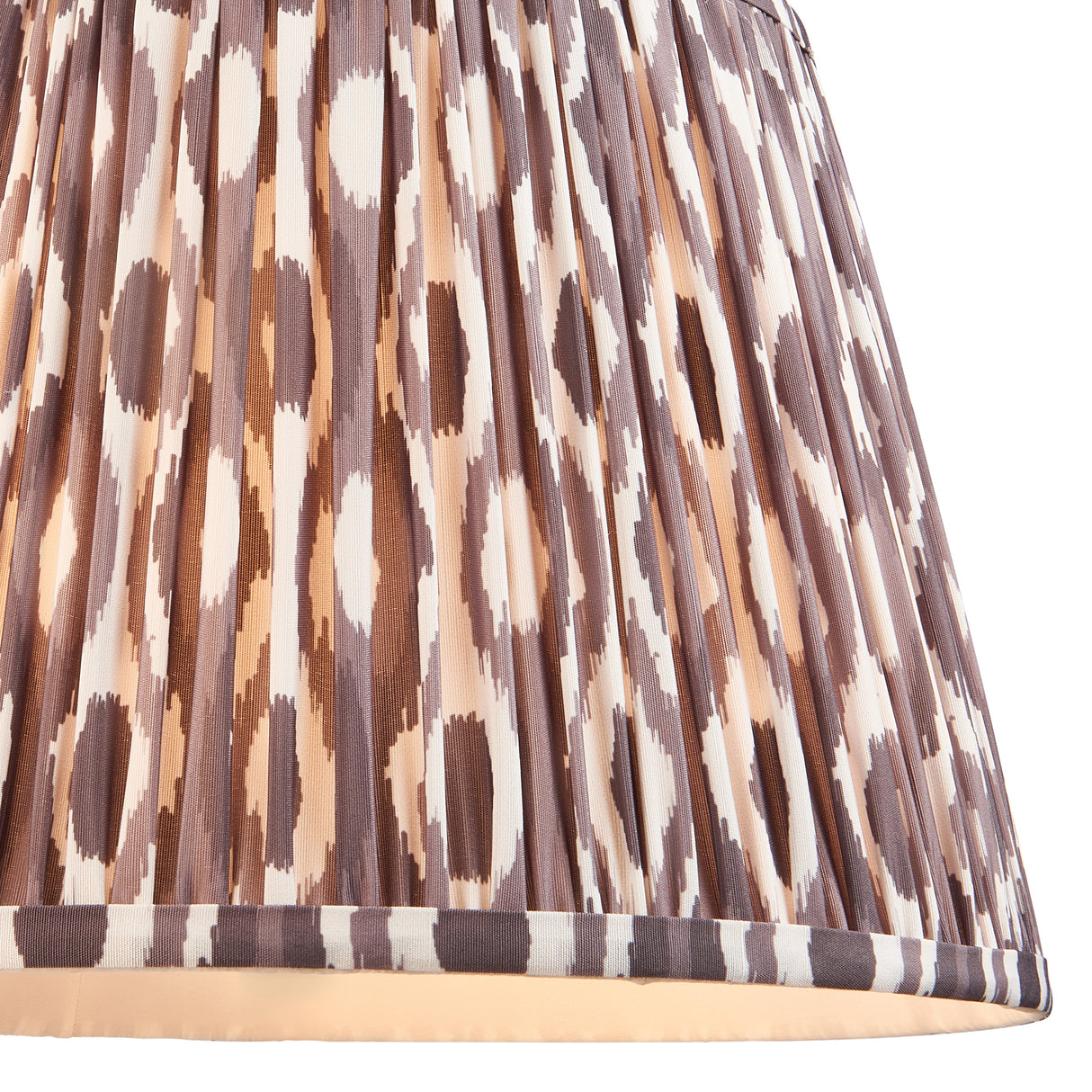 Ikat 35cm Tapered Shade - Pearl Grey Ikat - Comet Lighting