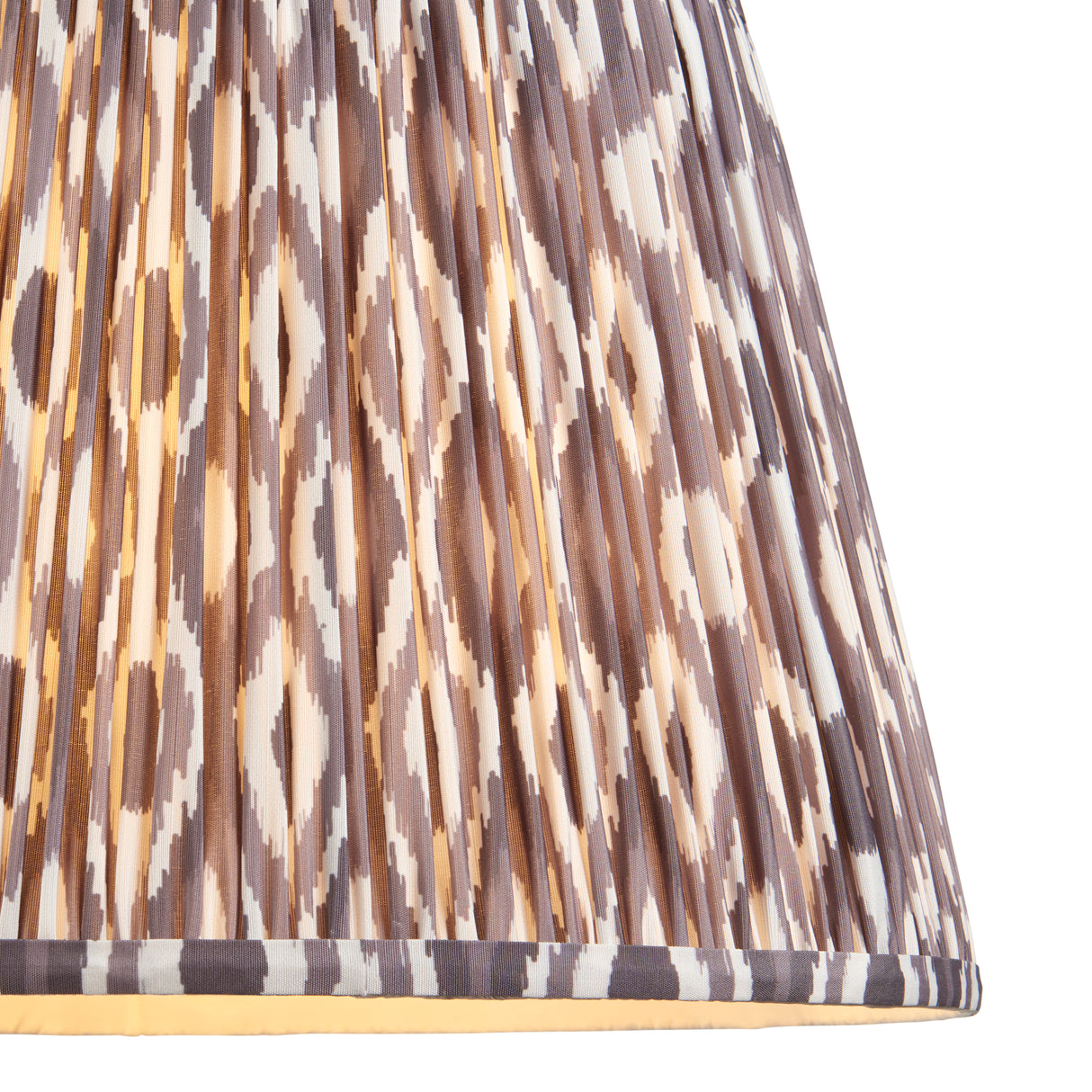 Ikat 40cm Tapered Shade - Pearl Grey Ikat - Comet Lighting