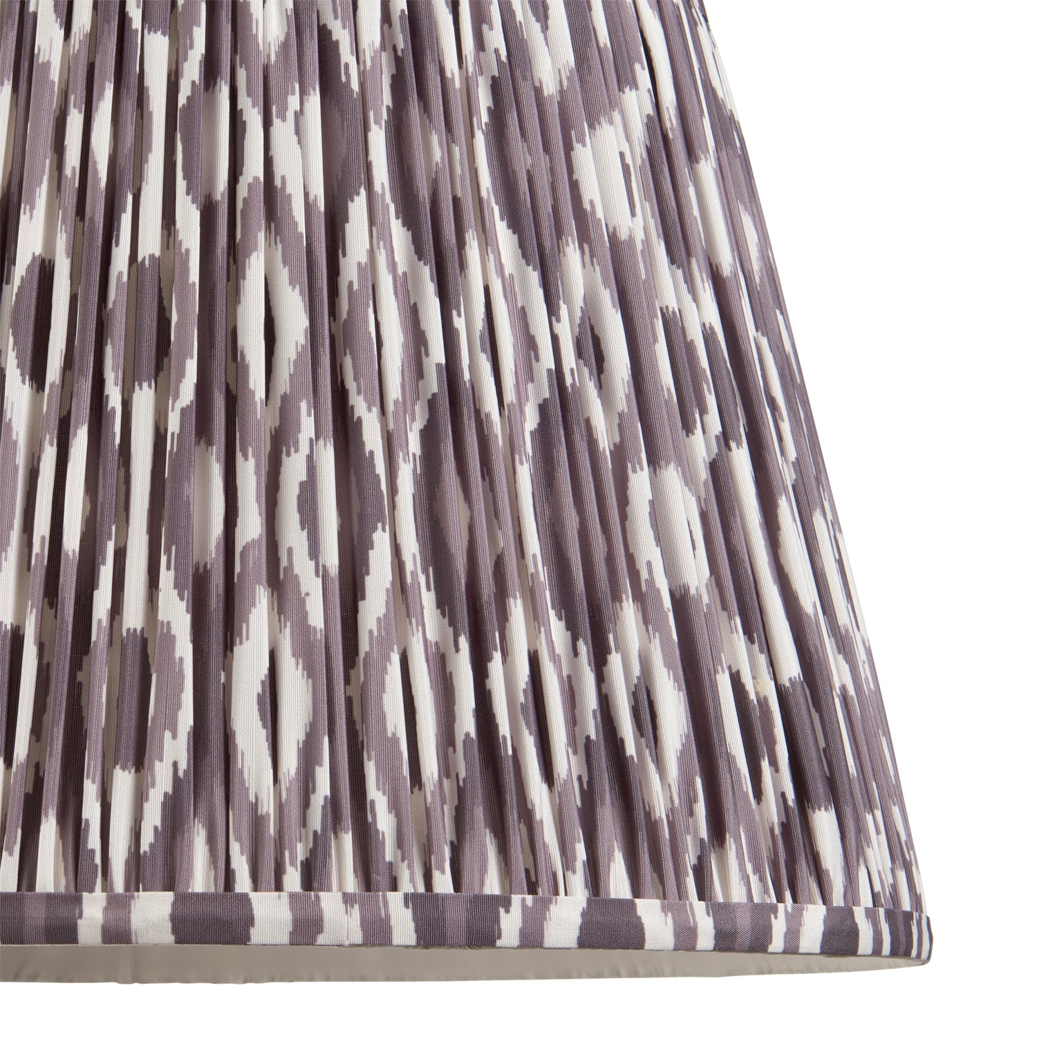 Ikat 40cm Tapered Shade - Pearl Grey Ikat - Comet Lighting