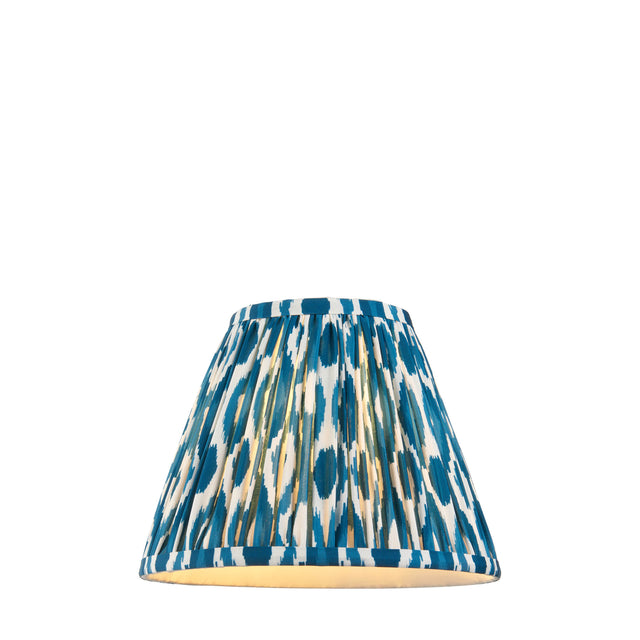 Ikat 25cm Tapered Shade - Marlin Blue Ikat - Comet Lighting