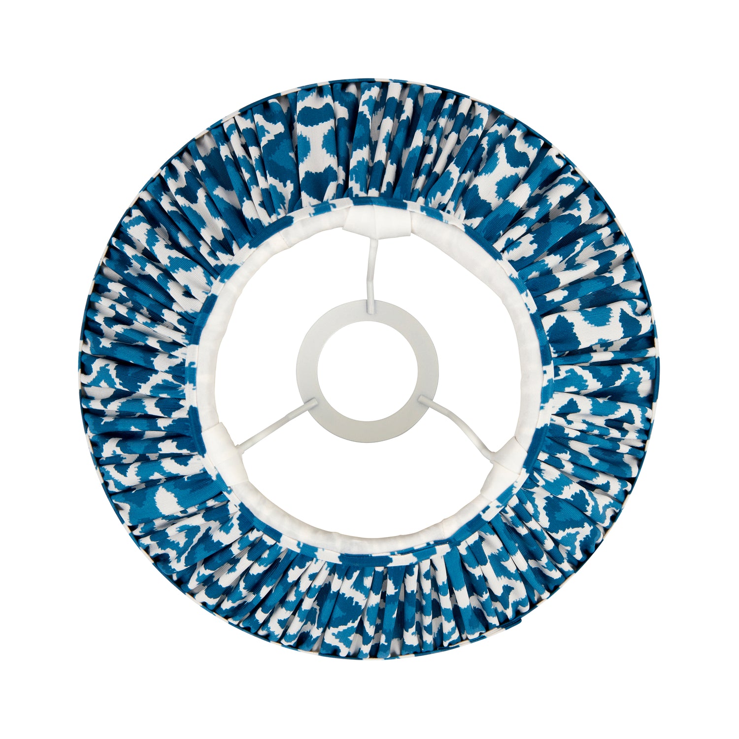 Ikat 25cm Tapered Shade - Marlin Blue Ikat Lamp Shade