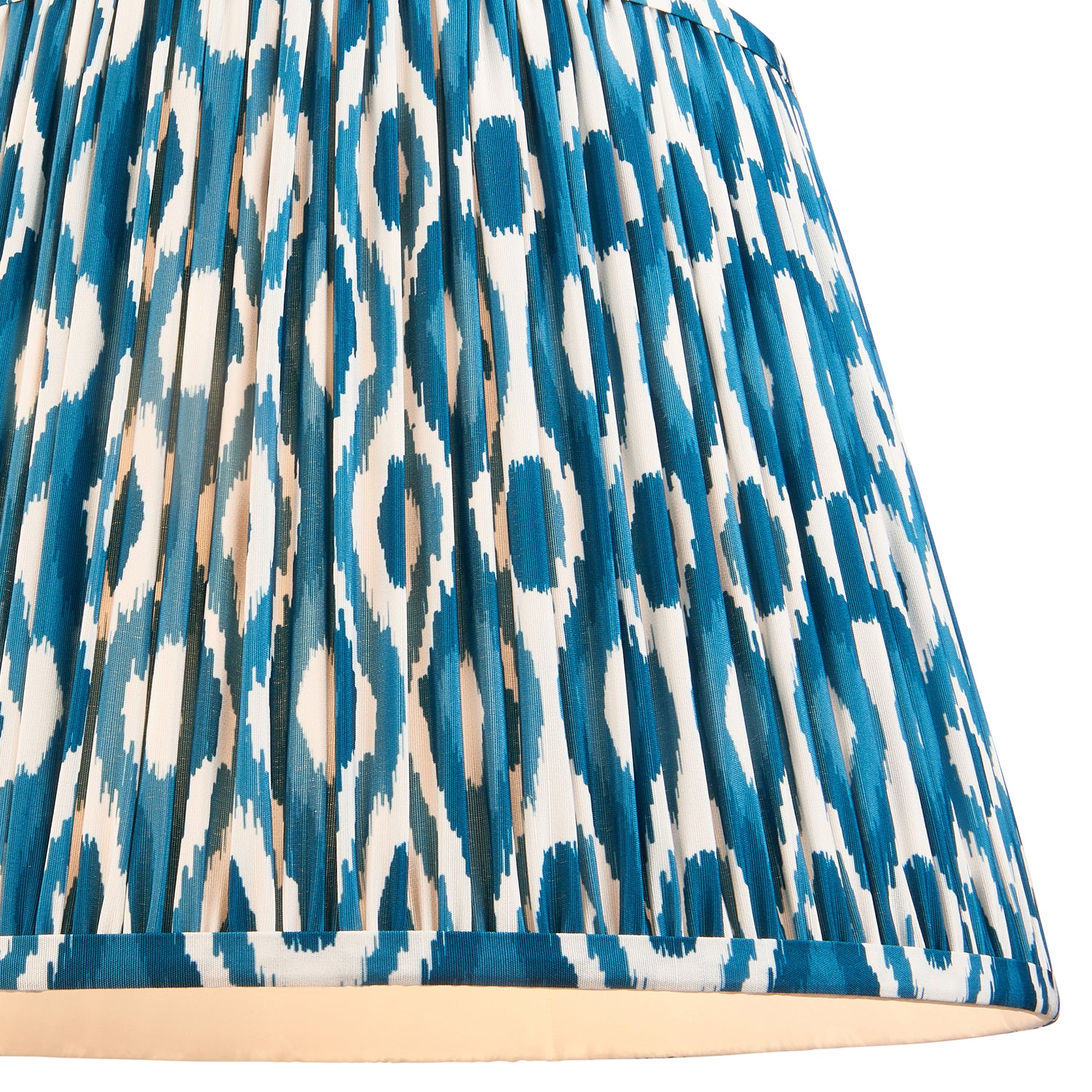 Ikat 40cm Tapered Shade - Marlin Blue Ikat Lamp Shade