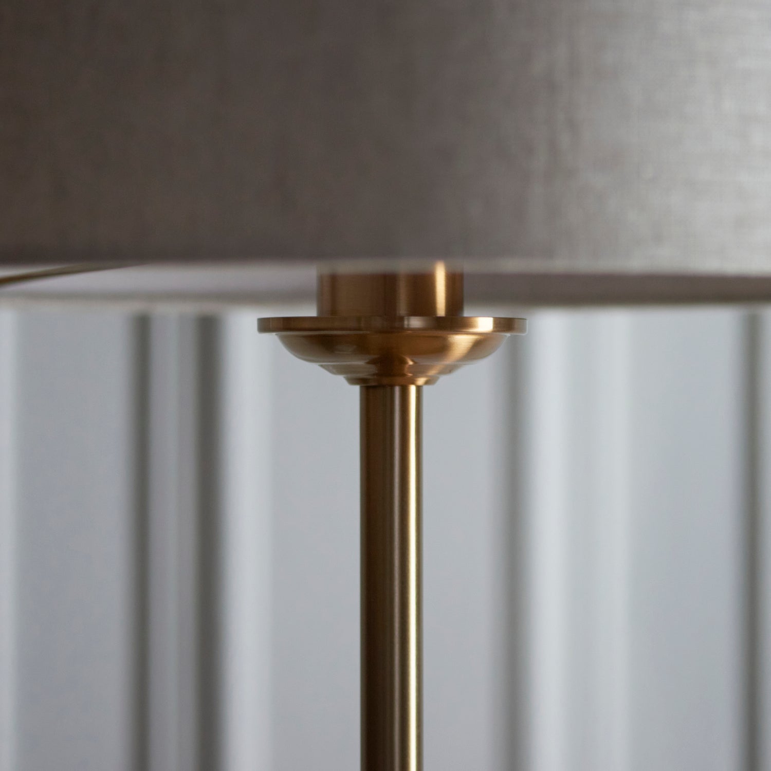 Highclere Single Floor Lamp - Vintage brass - Comet Lighting