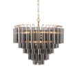 Toulouse 12lt Pendant Light - Smooth smokey grey - Comet Lighting