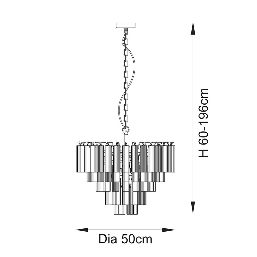 Toulouse 12lt Pendant Light - Smooth smokey grey - Comet Lighting
