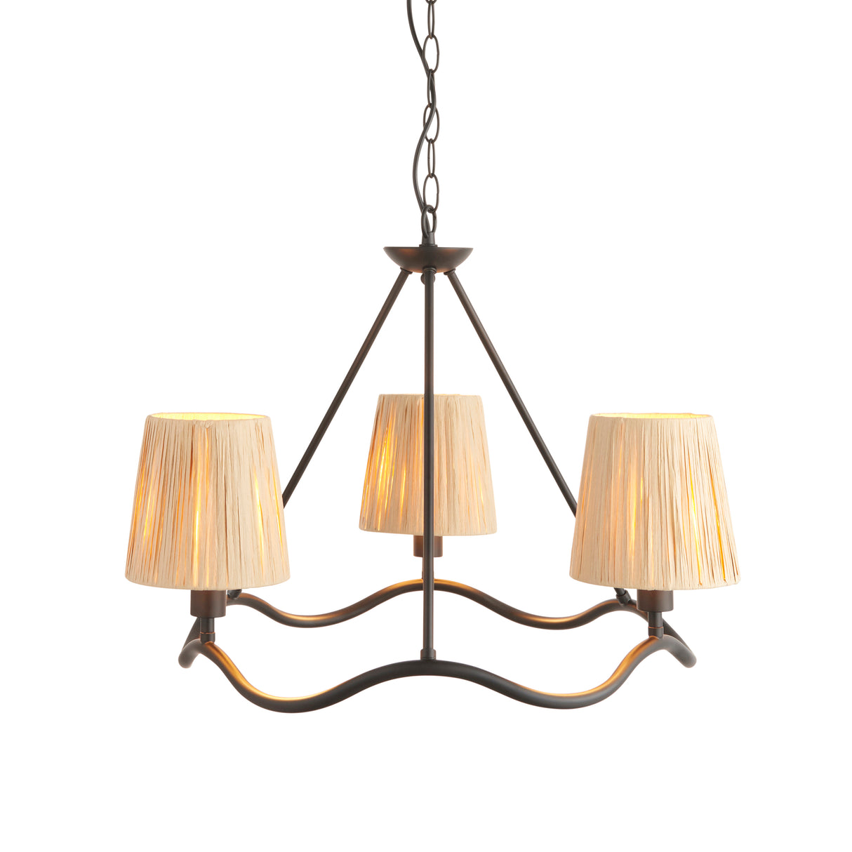 Wriggle 3lt Pendant Light - Matte Black - Comet Lighting