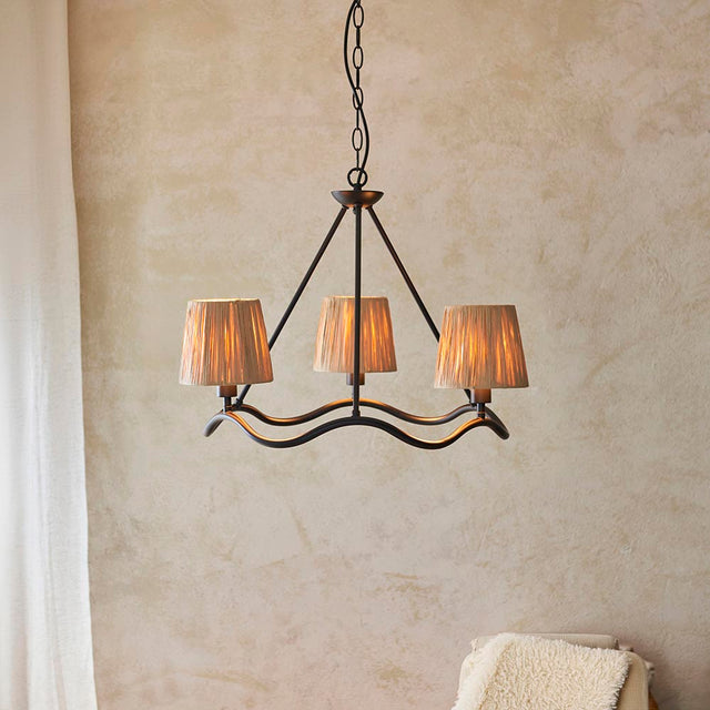 Wriggle 3lt Pendant Light - Matte Black - Comet Lighting