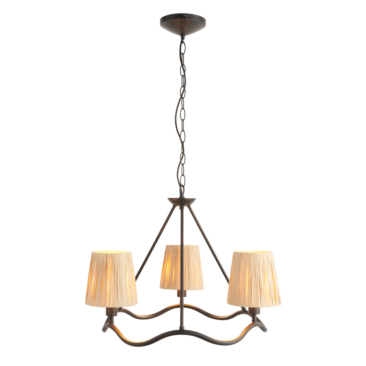 Wriggle 3lt Pendant Light - Matte Black - Comet Lighting