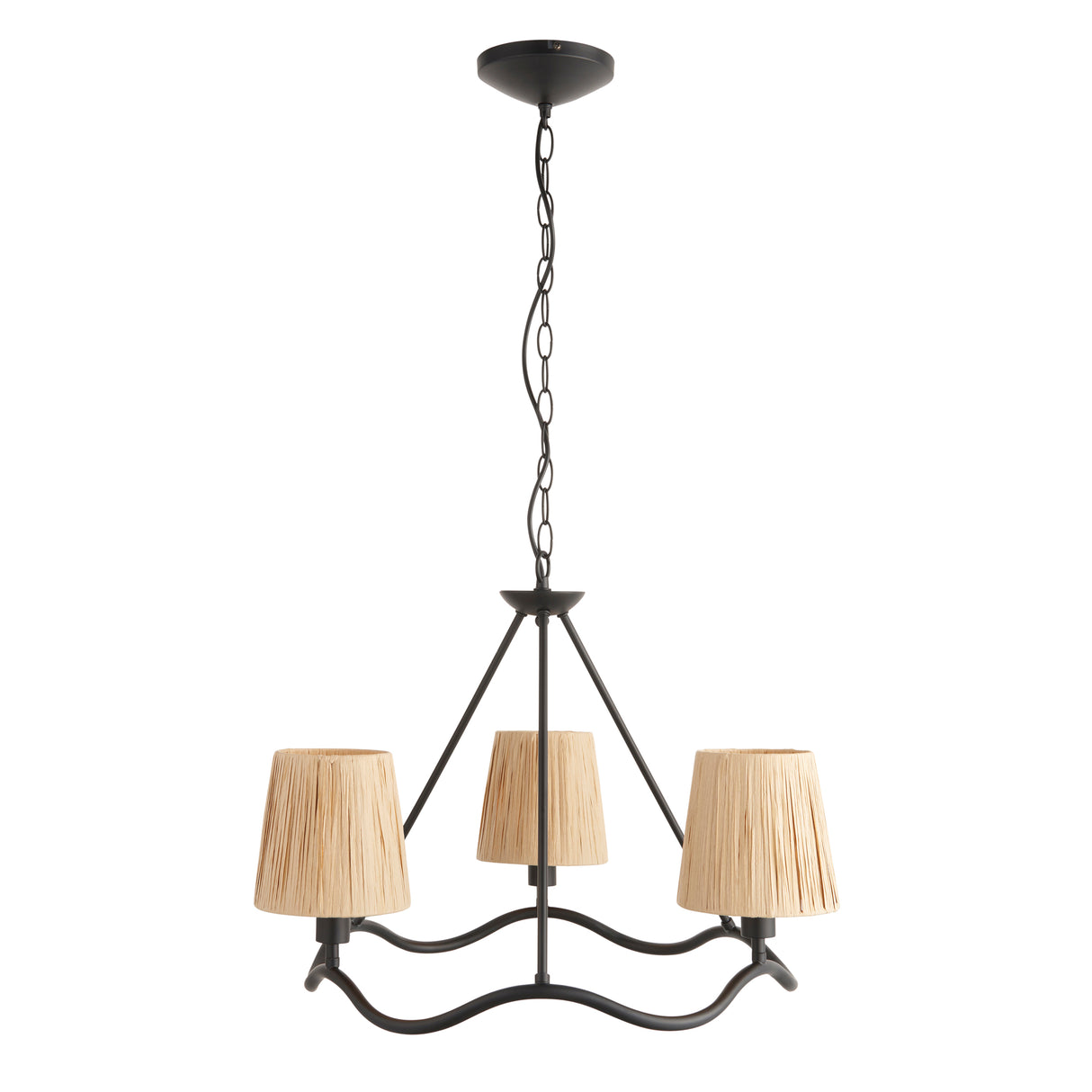 Wriggle 3lt Pendant Light - Matte Black - Comet Lighting