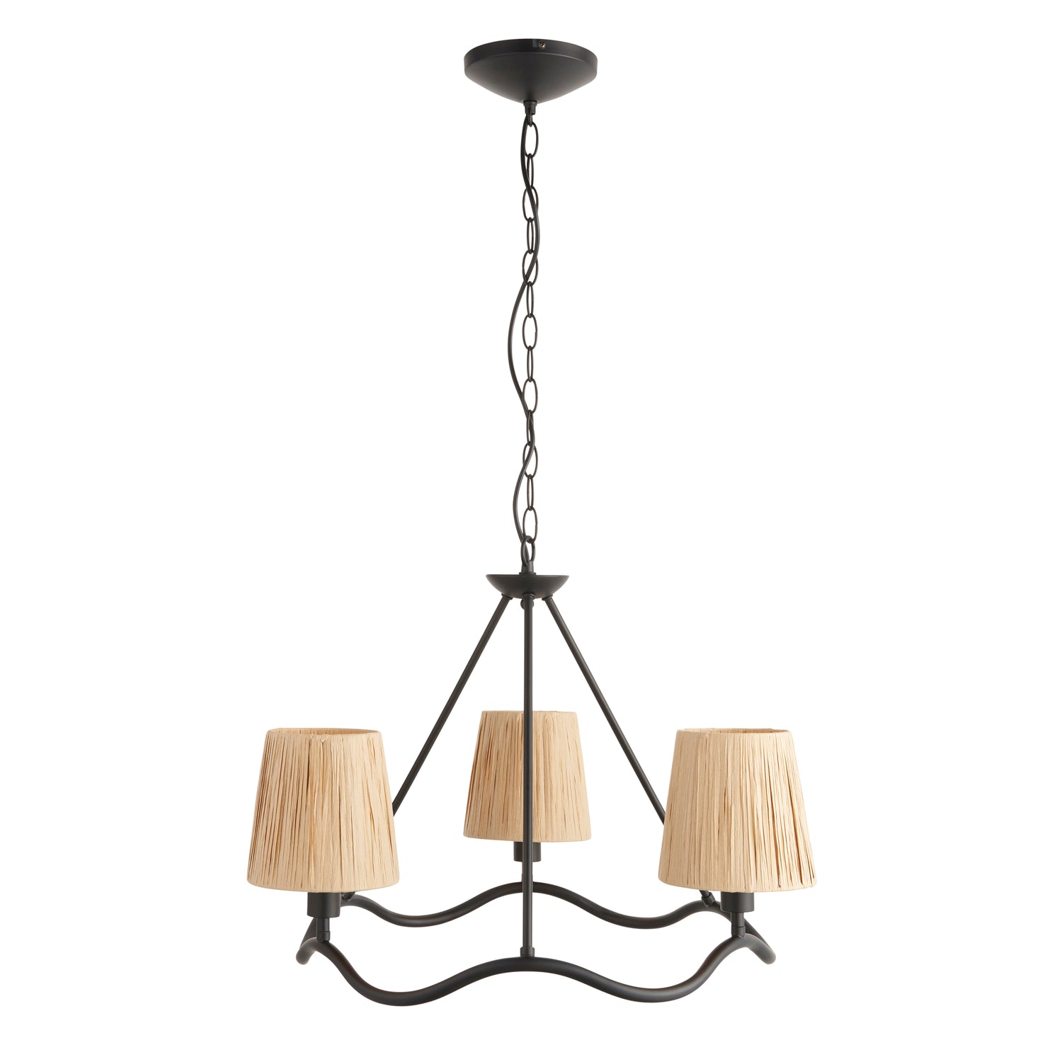 Wriggle 3lt Pendant Light - Matte Black - Comet Lighting