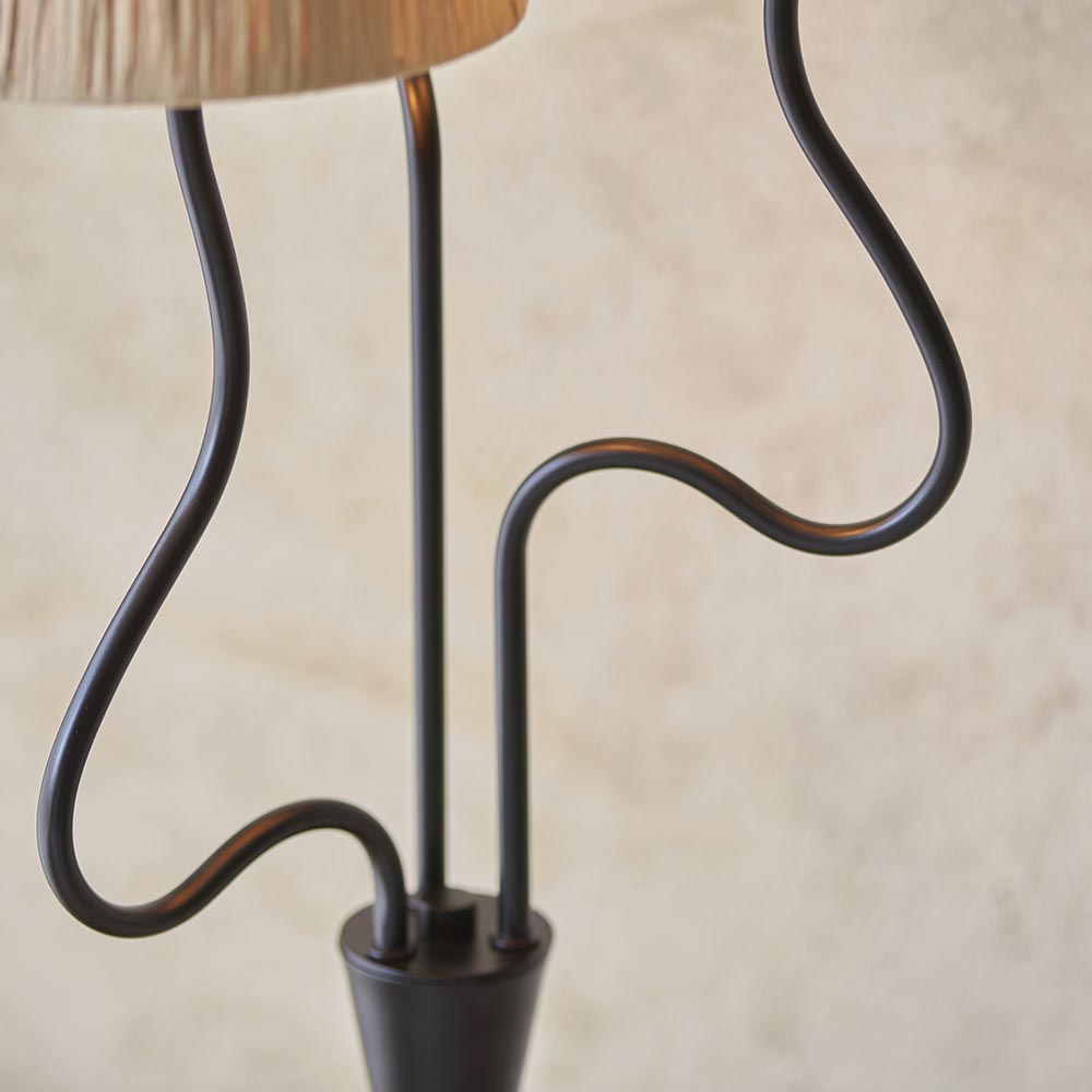 Wriggle 3lt Floor Lamp - Matte Black - Comet Lighting