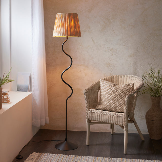 Wriggle Floor Lamp - Matte Black - Comet Lighting