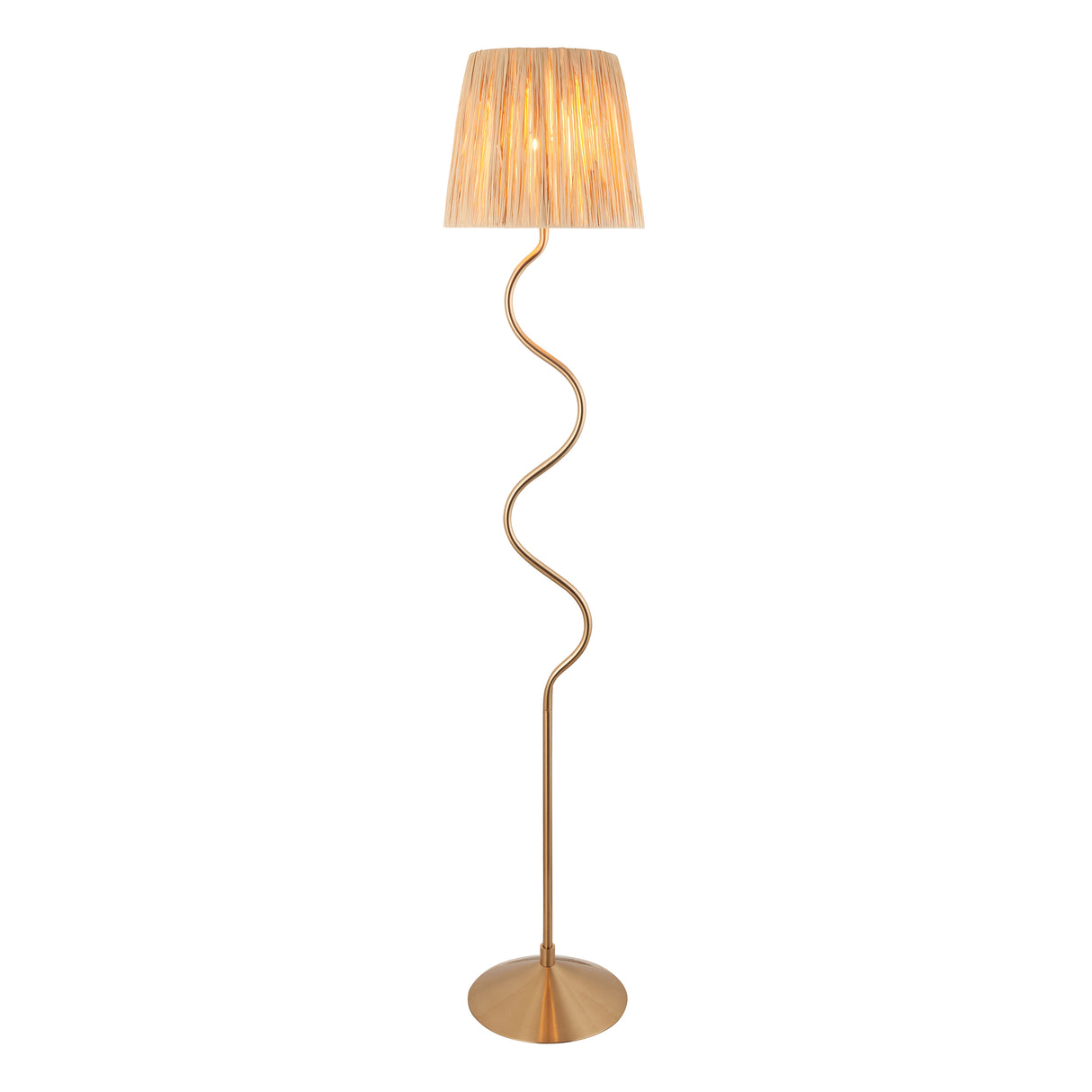 Wriggle Floor Light - Brushed aged brass - Comet Lighting