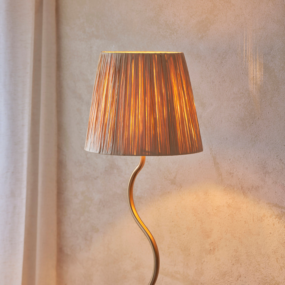 Wriggle Floor Light - Brushed aged brass - Comet Lighting