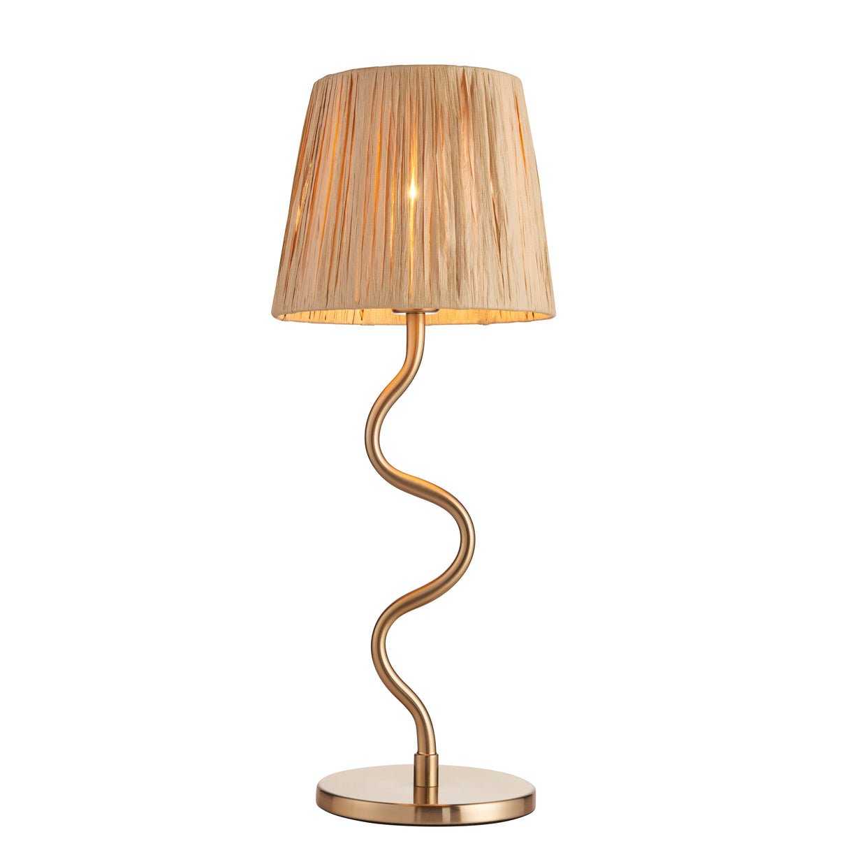 Wriggle Table Lamp - Aged Brass - Comet Lighting