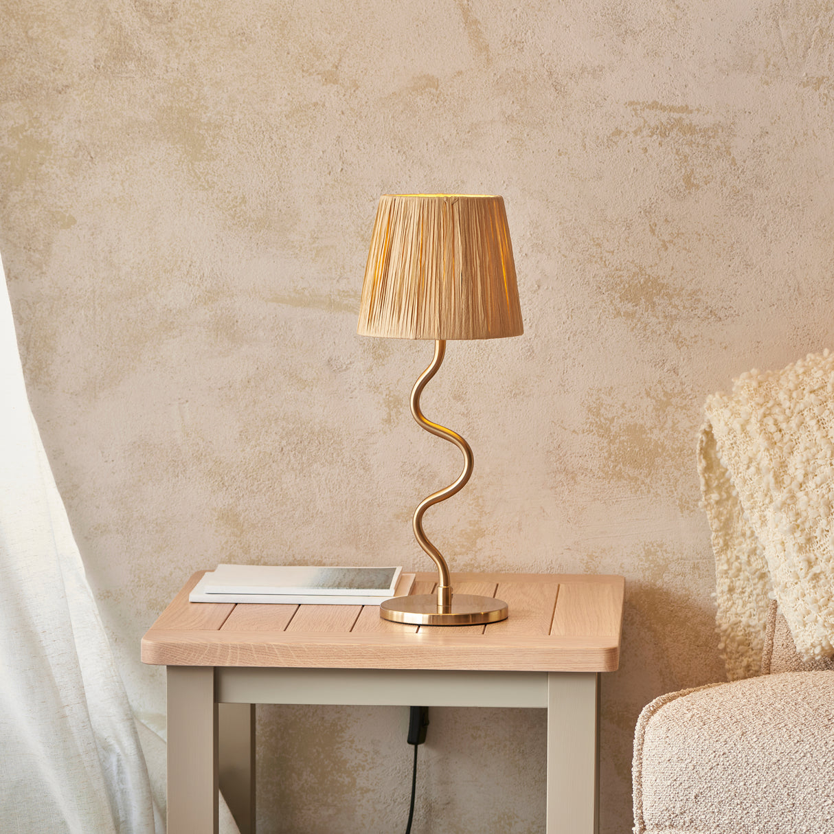 Wriggle Table Lamp - Aged Brass - Comet Lighting