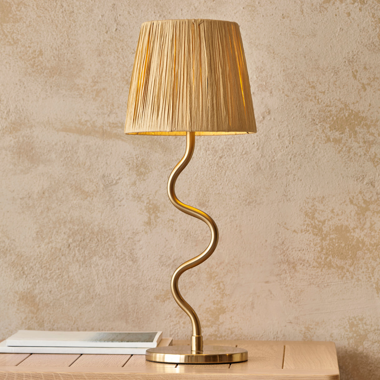 Wriggle Table Lamp - Aged Brass - Comet Lighting