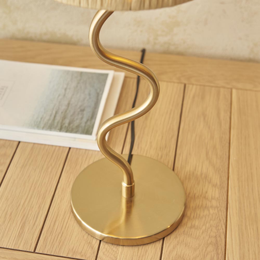 Wriggle Table Lamp - Aged Brass - Comet Lighting