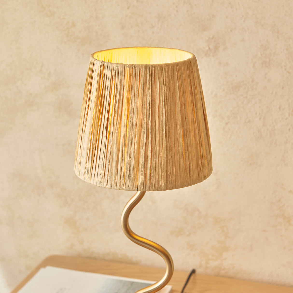 Wriggle Table Lamp - Aged Brass - Comet Lighting
