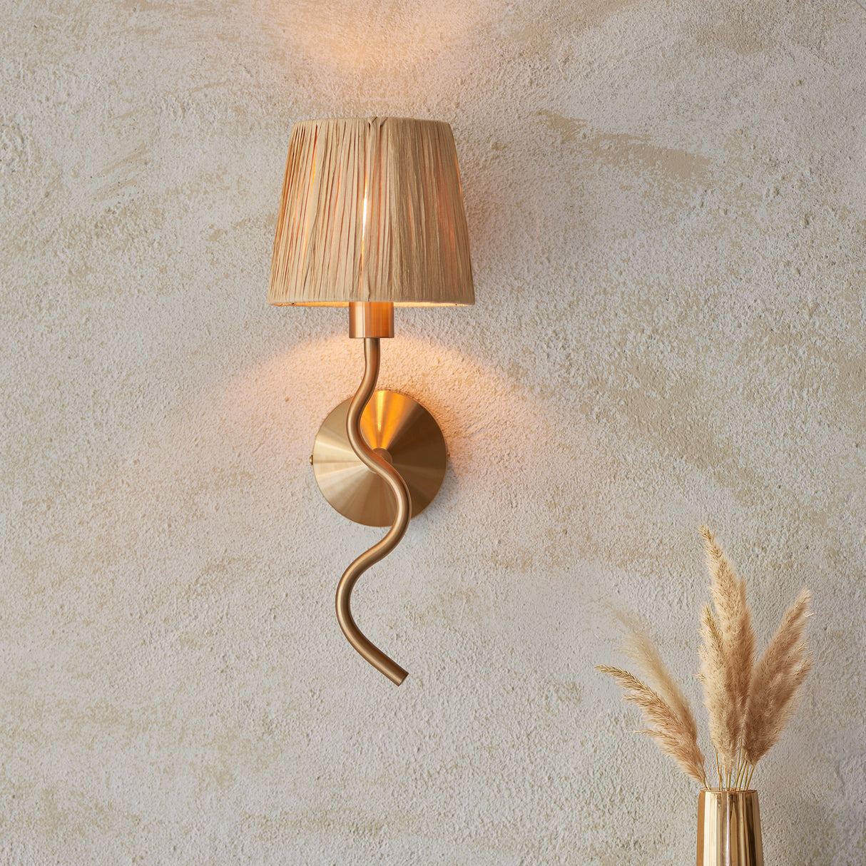 Wriggle Wall Light - Brushed aged brass - Comet Lighting