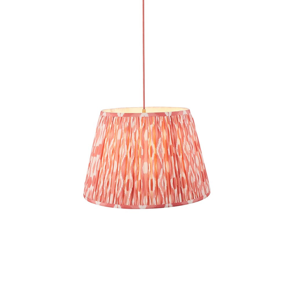 Eltham & Ikat 40cm Coral pink shade - Comet Lighting