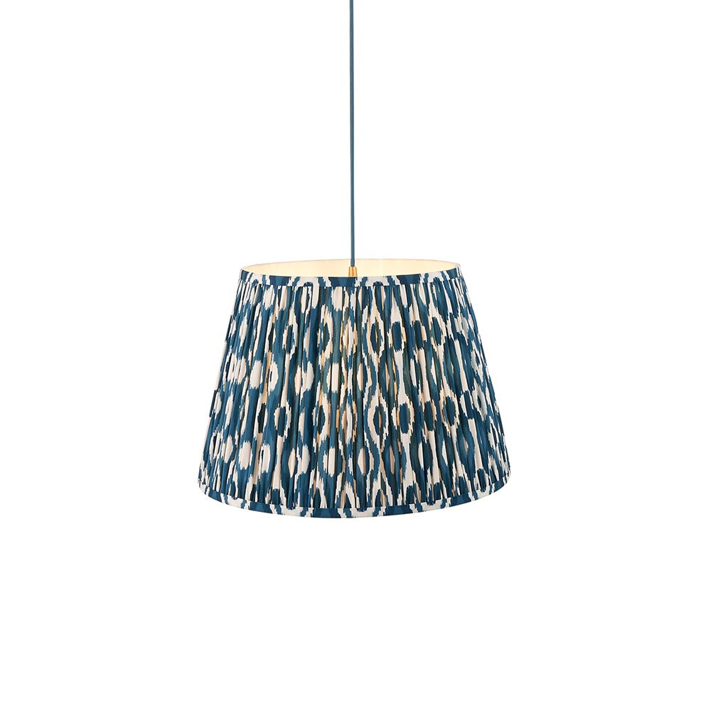 Eltham & Ikat 40cm Marlin blue shade - Comet Lighting