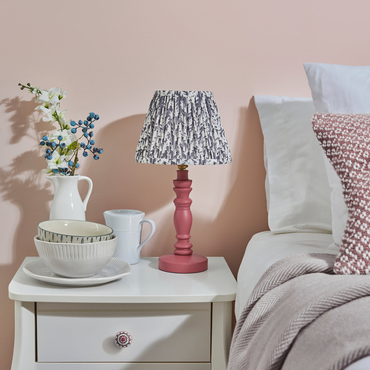 Bibury & Leaf 20cm Pearl grey shade - Comet Lighting