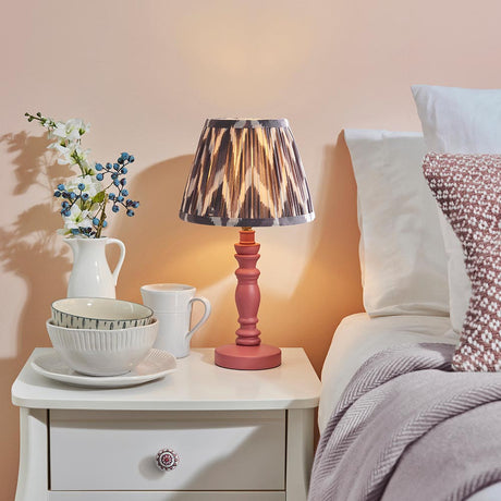 Bibury & Zigzag 20cm Pearl grey shade - Comet Lighting