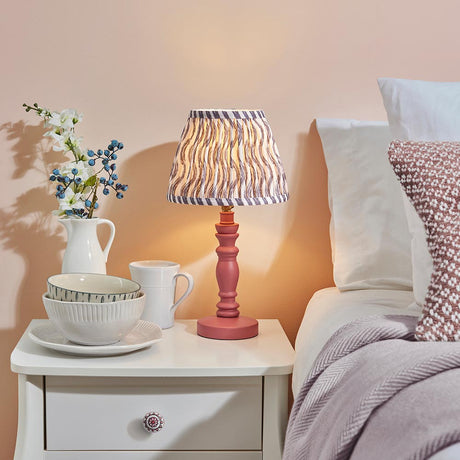 Pink Bibury & Ripple 20cm Pearl grey shade - Comet Lighting