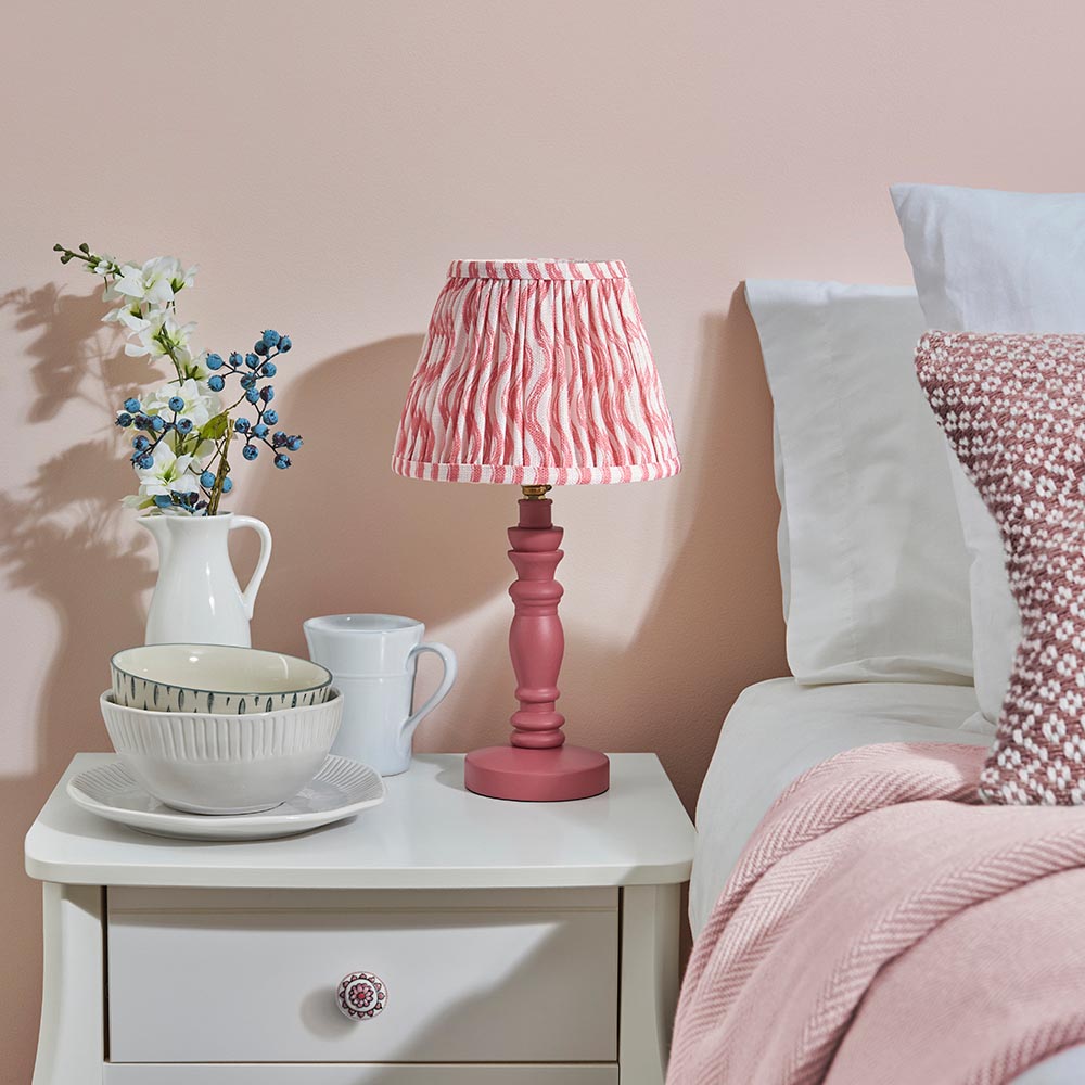 Pink Bibury & Ripple 20cm Coral pink shade - Comet Lighting