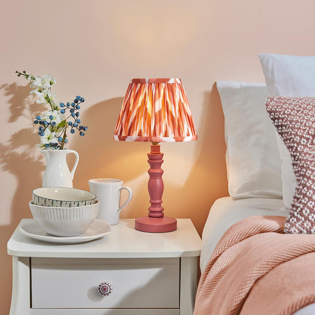 Bibury & Zigzag 20cm Apricot orange shade - Comet Lighting